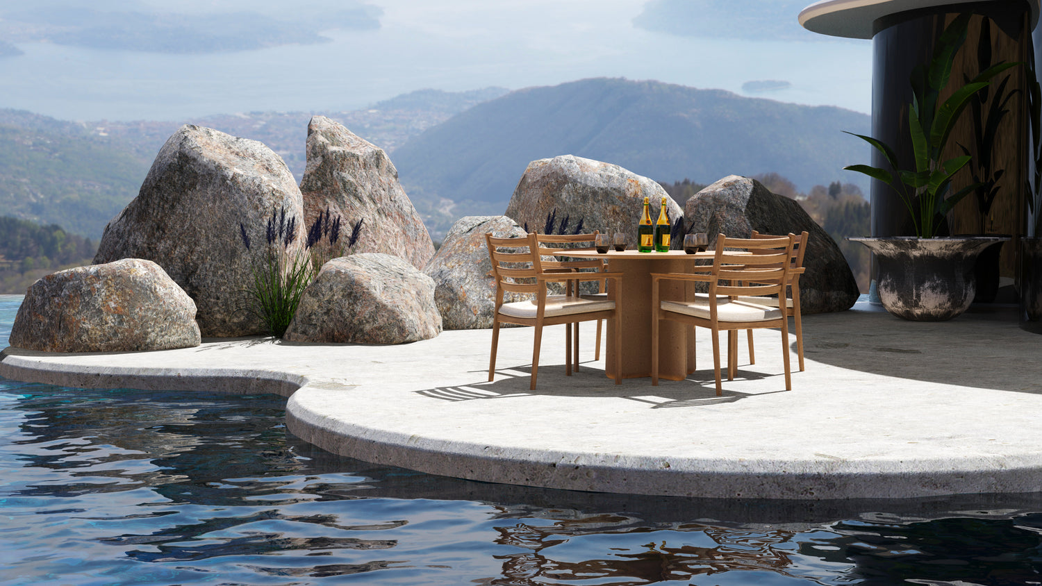CROSS LEG & CUBA DINING SET