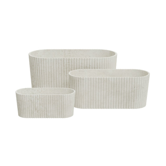OVAL LINE POT SET 3